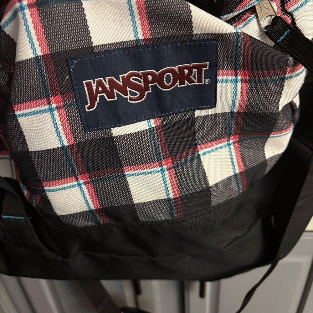 Jansport Black and Red Plaid Women's Duffel Bag - Picture 3 of 10